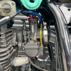 ★フルパワー★ kerkerマフラー★TW200初期型カラー★PWKキャブ付SR400 ftr の画像