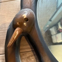 昭和レトロな壁掛け　鏡　ミラーの画像