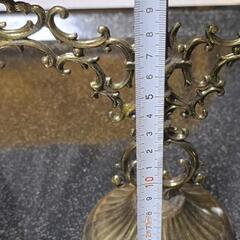 ブラス製 3灯キャンドルホルダーの画像