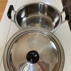 1度のみ使用　26cmアルミ鍋 深さ10cmの画像