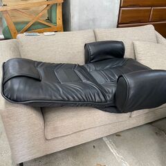座椅子　No.3892　ブラック　レザー　回転座椅子　リクライニング可能　【リサイクルショップどりーむ天保山】の画像
