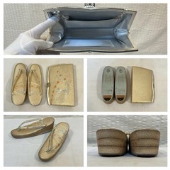 草履 バック 下駄 まとめて 現状品 履き物 防寒草履 和装バック 和装小物 和服 和装 着物 無地 和柄の画像