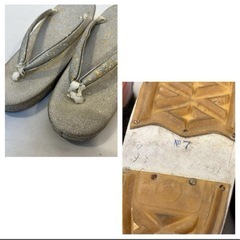 草履 バック 下駄 まとめて 現状品 履き物 防寒草履 和装バック 和装小物 和服 和装 着物 無地 和柄の画像