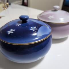 錦松梅 有田焼フタ付き食器  2個セットの画像