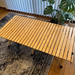 【ハイランダー 120cm 折りたたみウッドテーブル】の画像