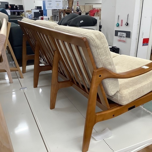 カリモク60 3人掛けソファー フレームチェア【トレファク 川越店】