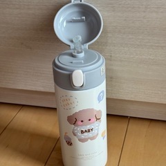 水筒 ストロー  380ml グレーの画像