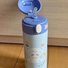 水筒 ストロー 380ml  ブルーの画像