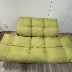 【美品】ソファー　2人掛け　グリーン　の画像