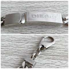 ☆お値引可能☆【極美品】DIESEL  シルバーチェーンブレスレット DX0966 00DJWの画像