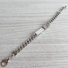☆お値引可能☆【極美品】DIESEL  シルバーチェーンブレスレット DX0966 00DJWの画像