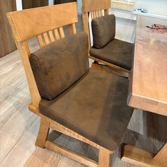 和モダン　回転式ダイニングチェア　2脚　