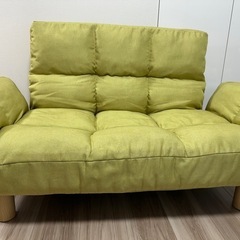 【美品】2人掛けソファー　グリーンの画像