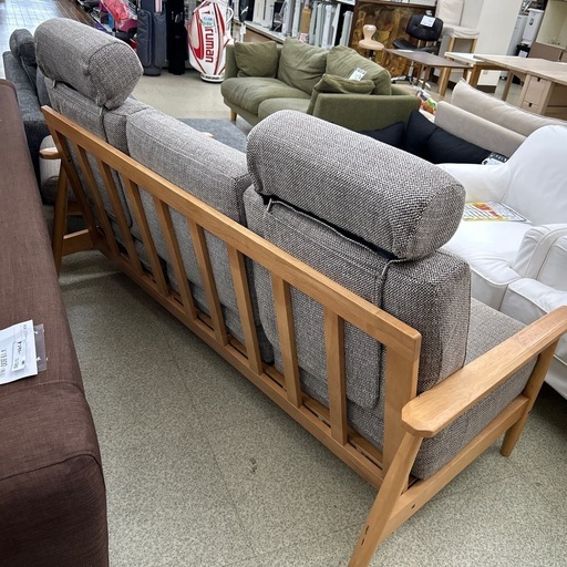 リユースのサカイ東金店 NITORI ３人掛けソファー オットマン付き TJ13837