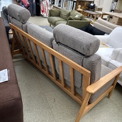 リユースのサカイ東金店 NITORI ３人掛けソファー オットマン付き TJ13837の画像