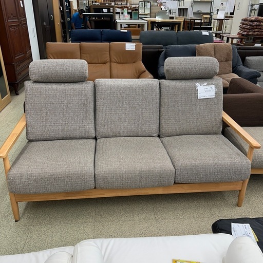 リユースのサカイ東金店 NITORI ３人掛けソファー オットマン付き TJ13837