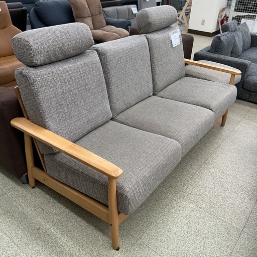 リユースのサカイ東金店 NITORI ３人掛けソファー オットマン付き TJ13837