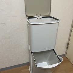 フタ付きゴミ箱　アスベル　分別2段　ペダル式　20L×2の画像