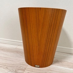 SAITO WOOD 円柱型　木製ゴミ箱の画像