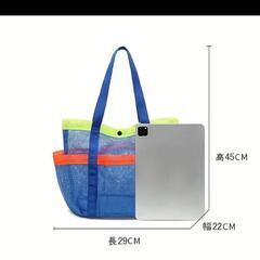 新品　メッシュバッグ　ピンク　ビーチバッグ　プールバッグの画像