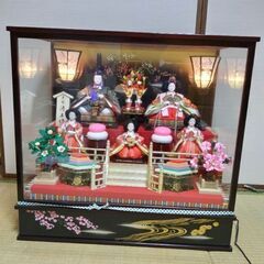 オルゴール(ひなまつり)+ライト付き雛人形の画像