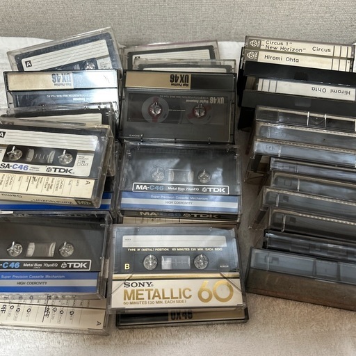 （取引中）昭和レトロ 中古カセットテープ　ハイポジ、メタルのみ　38本
