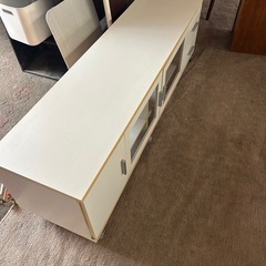 【リユース☆エコちょっぷ】ホワイト　テレビボードの画像