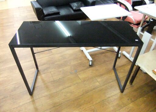 スリムデスク 幅120cm ガラス天板 PCデスク ニトリ 机 ブレース120FT
