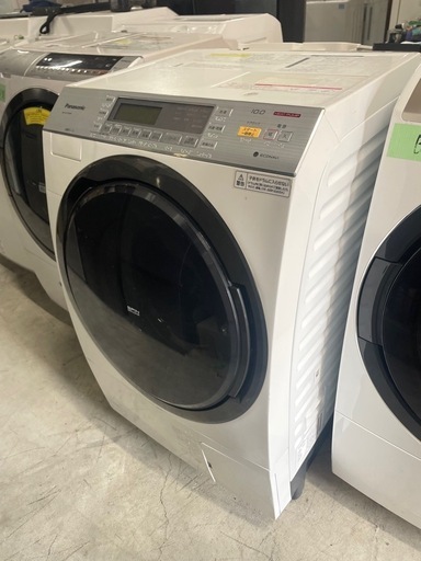 北九州市内配送無料　保証付き パナソニック Panasonic ななめドラム式洗濯乾燥機10kg 右開き クリスタルホワイト NA-V