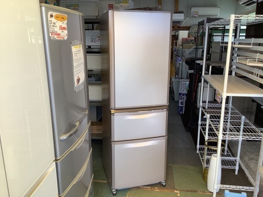【リサイクルサービス八光】2015年製　三菱　370L　3ドア冷蔵庫　MR-C37Y-P