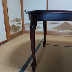 【無料】ダイニングテーブル　天然木　150cm×90㎝の画像