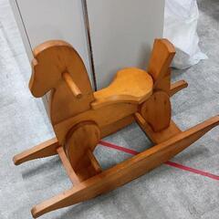 0812-046 アンティーク　ロッキングホース 木馬の画像