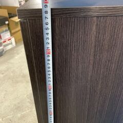 値下げ【良品】食器棚 ブラウン コンパクト 木目調 ガラス扉 引き出し付き 早い者勝ち 引取歓迎 配送OKの画像