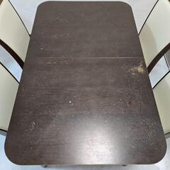 【無料お譲り】拡張式　ダイニングテーブルセットの画像