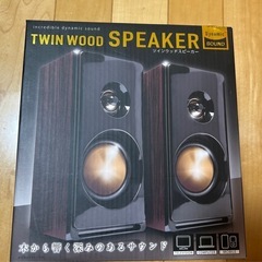 【新品・未使用】　ツインウッドスピーカー TWIN WOOD SPEAKER（BLACK）　　　の画像