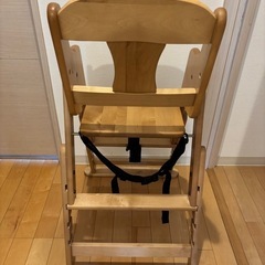 ハイ・ローチェア　ベビーチェア　木製
の画像