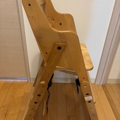 ハイ・ローチェア　ベビーチェア　木製
の画像