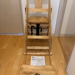 ハイ・ローチェア　ベビーチェア　木製
の画像