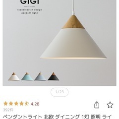 【値下げ】GiGiペンダントライト / コードリールとLEDライト付きの画像