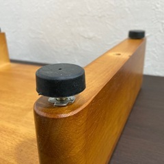 美品 木製玄関踏み台 高さ調節アジャスター付き 玄関ステップ 玄関台 の画像