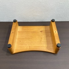 美品 木製玄関踏み台 高さ調節アジャスター付き 玄関ステップ 玄関台 の画像