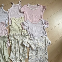 肌着 赤ちゃん ロンパース 80 90 キャミソール タンクトップ 半袖 セットの画像