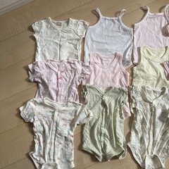 肌着 赤ちゃん ロンパース 80 90 キャミソール タンクトップ 半袖 セットの画像