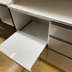 ⭐️大容量⭐️三幸ジャパン レンジボード 大収納 ガラススライドドア レール引き出し No.2409 KEの画像