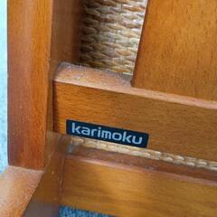 0812-055 karimoku ラタン スリッパラックの画像