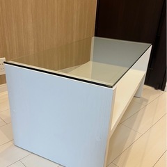 ローテーブル 収納付き おしゃれ　90x45x41(高さ)の画像