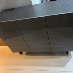 【幅100cm】Anq キャビネット　グレーの画像