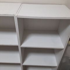 ☆0円 無料！カラーボックス　２台まとめ　ホワイトの画像