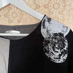 新品　切り替え水玉ワンピースの画像