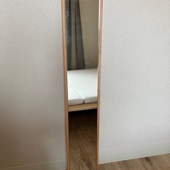 Latree SANDO 木製ロングミラー 壁掛け対応の画像